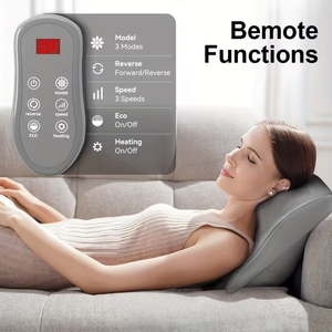 Oreiller de massage chauffant Shiatsu pour les épaules et le dos, appareil de massage vibrant pour le cou et le dos pour soulager les douleurs dorsales - Product Image 3