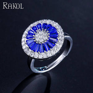 RAKOL RP2037 moda 2021 anillo de plata esterlina de cristal - Product Image 4