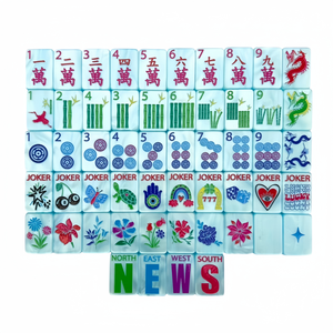 Großhandel US-Lagerbestand Modernes Neues Mahjong-Set <span class=keywords><strong>160</strong></span> Gravierte Acryl-Luxus-Mahjong-Steine für Geburtstagsgeschenk - Product Image 2