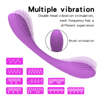 Biegsame Frauen G-Punkt Klitoris Vibrator Dildo USB Wiederauf ladbar 10 Vibrations modi Wasserdicht Leistungs starkes Double Ended Sexspielzeug