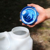 Seau à eau carré d'extérieur de 3,2 gallons (12 litres) en PE de qualité alimentaire avec robinet et couvercle, conteneur d'eau pour le camping, réservoir d'eau