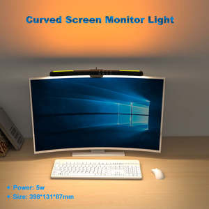 Lámpara de Monitor Curva con Control Táctil, Blanca, 3 Modos, 7 Retroiluminaciones, para Oficina y Juegos, Alimentación USB, LED ABS, Colgante - Product Image 3