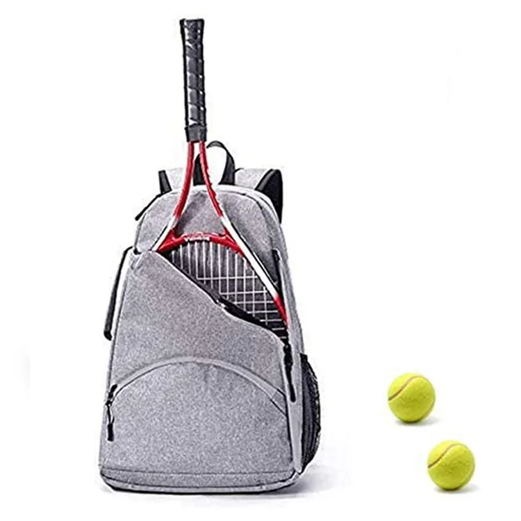 Tas ransel olahraga kustom tas tenis luar ruangan portabel kapasitas besar ransel kain Oxford