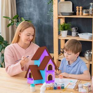 Kit Diy Atacado Bird House Decorar Artes para Pinho Exterior Casa De Pássaro De Madeira Com Ferramentas Penduradas - Product Image 6
