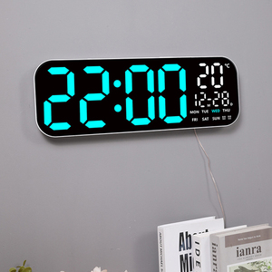 19.5 인치 LED 디지털 벽시계 다기능 디스플레이 원격 제어 ABS USB 전원 공급 장치 가정용 거실을위한 간단한 사용 - Product Image 6