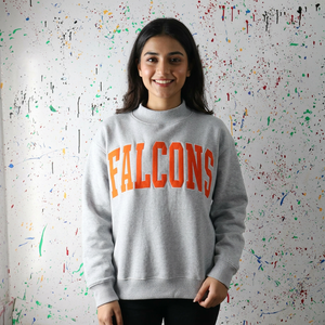 FALCONS – Sweat à capuche d'hiver 100 % coton, style vintage, séchage rapide, respirant, col large, fils fins - Product Image 1