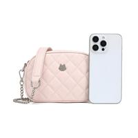 Cow Kitty/Commuter Spring 2018 Fashion PU Ponsel Crossbody XL Tas Kurir Bahu Besar Wanita 8251 Powder untuk