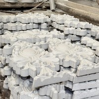 Pièce décorative en céramique moulée en forme de rosette pour plafond, fond central et décoration murale intérieure