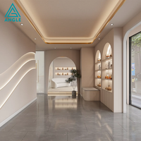Meuble de rangement LED étanche et écologique sur mesure pour salon de beauté, présentoir OEM pour spa commercial