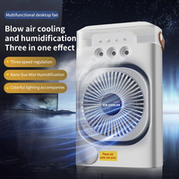 Climatiseur portable de bureau 3-en-1 à refroidissement par eau avec fonctions humidificateur et pulvérisation, 3 vitesses, 120° °   Rotation