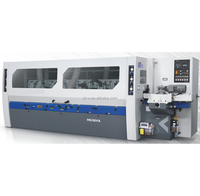 Machine à profiler le bois à six têtes et quatre côtés haute vitesse pour la production de panneaux à joint en croisillons