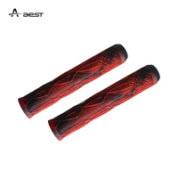 Pegangan Setang AEST 160mm Pegangan Leher Panjang Lembut untuk Setang Skuter Stunt Profesional dan Pegangan Sepeda BMX, Bahan TPR