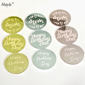 Espejo redondo Cupcake comida selecciones mejor mamá pastel decoraciones <span class=keywords><strong>para</strong></span> mujeres <span class=keywords><strong>cumpleaños</strong></span> <span class=keywords><strong>feliz</strong></span> Día de la madre tema Fiesta suministros PQA132 - Product Image 6