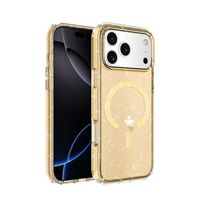 Coque de téléphone magnétique personnalisée avec paillettes de diamant pour iPhone 17 Air Pro Max, design scintillant, antichoc, qualité supérieure