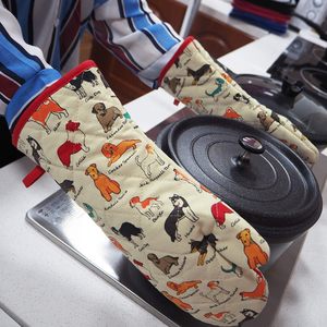 Heat Resistant Custom LOGO Printed Kitchen BBQ <b>Oven</b> Glove Mitt Cooking Chef Cotton <b>Oven</b> Mitts and Pot Holder Set - Product Image 6