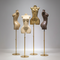 Mannequin de présentation demi-corps pour femme adulte grande taille, en position debout, avec support de présentation de bijoux (matériau PE)