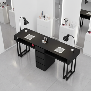 Tavolo per Manicure in Metallo Durevole di Grado Professionale con Presa di Ricarica Integrata e Aspiratore, Economico e Moderno per <span class=keywords><strong>Studio</strong></span> di Unghie - Product Image 1