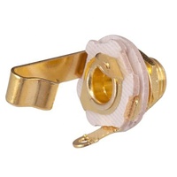 Prise jack mono en laiton 1/4 pouce (6,35 mm) Switchcraft pour guitare basse électrique, sortie de micro