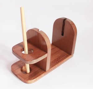 Fábrica Atacado De Madeira Fio Titular Tricô e Crochet Suprimentos Organizador Fio De Lã Bola Caddy Fio Titular Stand - Product Image 4