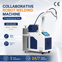 Robot de soudage collaboratif à 6 axes, bras robotisé de soudage 350A 500A, homologué CE, moteur en acier inoxydable, haute performance, direct usine