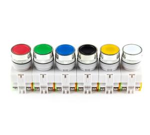 Interruptor de Botón Pulsador LAY37 de 22mm, Autobloqueante/Momentáneo, Rojo, Verde, Azul, Amarillo, Blanco, Negro, 1NO 1NC, 10A, 250VAC - Product Image 3