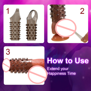 Pleasure Pick Double <strong>Finger</strong> Tease Spike Crystal Set Penis <strong>Ring</strong> G-Spot Stimulation with Bump Particles <strong>Finger</strong> Cover - Product Image 2