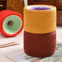 Fil fantaisie en mélange de fibres de bambou et d'acrylique, doux comme de la soie, dégradé de couleurs mélangées, fil en bobine longue teintée, pour châles tricotés à la main