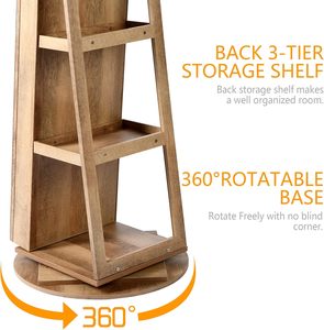 360 ° xoay xoay chiều dài đầy đủ Gương đứng tủ đồ trang sức với có thể gập lại trang điểm Kệ Đèn Led tủ đồ trang sức - Product Image 4