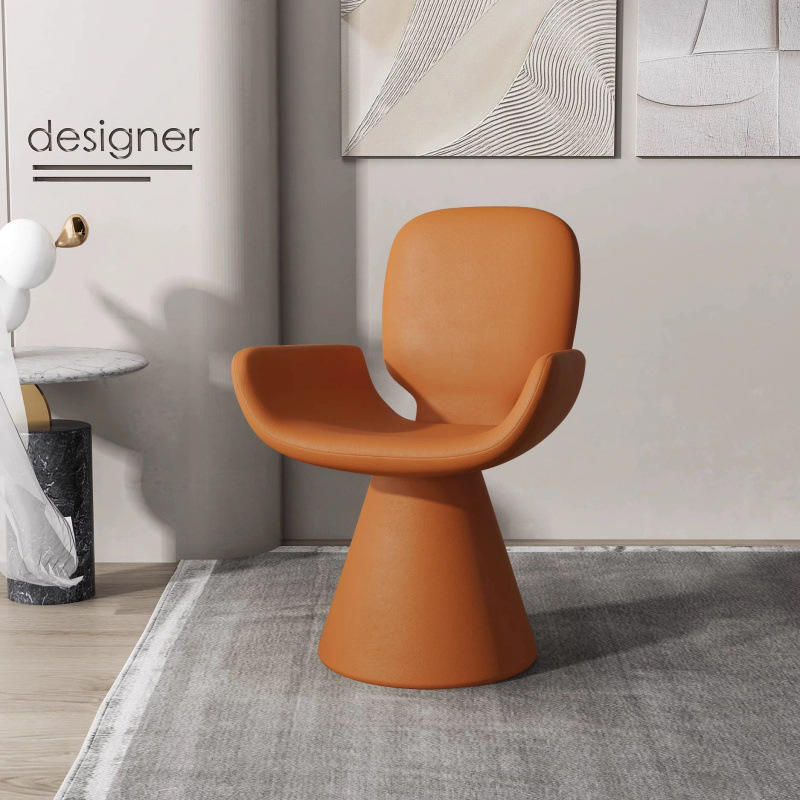 Cuir microfibre orange