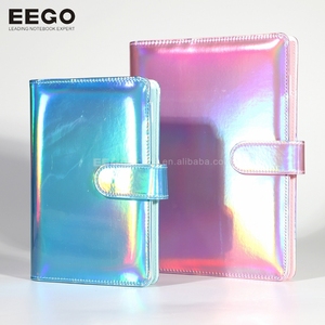 Carpeta de 6 anillas recargable de cuero Pu <span class=keywords><strong>A6</strong></span> A5, cuaderno de hojas sueltas hecho a medida desmontable, bonito diario Premium con pegatina - Product Image 4