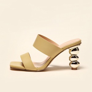 2024 nuevo verano OL Oficina punta abierta tacones altos diseñador calidad señoras tacones de forma especial con plantilla de PU <span class=keywords><strong>plataforma</strong></span> moda - Product Image 2
