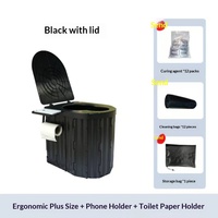 Toilette portable pliable d'extérieur anti-odeur en plastique pour la solidarité en cas de tremblement de terre en Colombie, le camping, les voyages et les situations d'urgence pour adultes et enfants