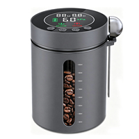 Bocal à café électrique intelligent sous vide, hermétique, rechargeable, moderne, pour la cuisine, avec affichage LED et indicateur de pression