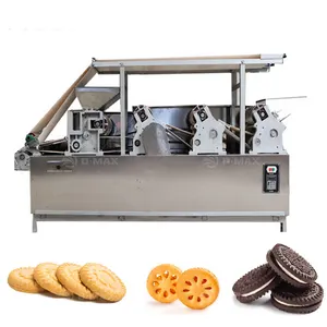 Commerciële Chocoladecrème Gevulde Zachte Soda Biscuit Maken Sandwich Biscuit Machine