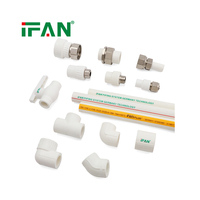 IFAN Vente en gros de tuyaux et raccords PPR, coudes, tés, 20-110MM, matériaux de plomberie, raccords PPR, matériaux de plomberie