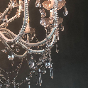 Lámpara colgante blanca de boda para sala de estar, decoración del hogar, lámpara acrílica moderna, candelabros de cristal de lujo - Product Image 6