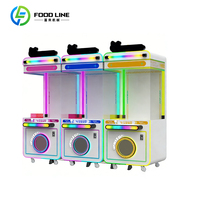 Machine à griffes LED colorée et attrayante pour 1 joueur, avec peluches pour usage en arcade