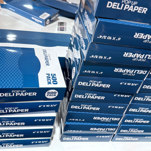 Papel encerado interfoliado para alimentos secos, duradero y personalizado, para hamburguesas, donuts y <span class=keywords><strong>delicatessen</strong></span>, tipo pop-up. - Product Image 5