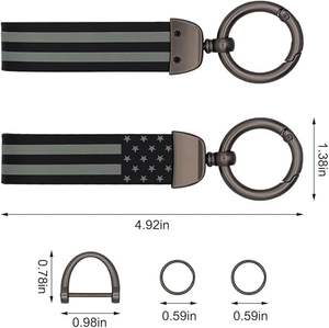 Mini bolso <span class=keywords><strong>de</strong></span> mano con bandera dorada clásica <span class=keywords><strong>de</strong></span> EE. UU., llaveros para niños, separador <span class=keywords><strong>de</strong></span> camiones, lazo para bicicleta, equipo <span class=keywords><strong>de</strong></span> seguridad para motocicleta, cuero, Zinc - Product Image 5