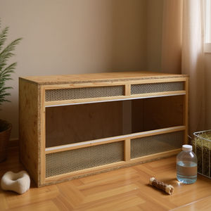 Terrario de Madera Sintética 39.4x18.5x18.5 para Animales Pequeños, Duradero para Interiores, Estilo Simple, Rectangular - Product Image 2