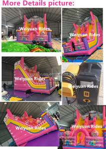 Tobogán Inflable Comercial con Temática <span class=keywords><strong>de</strong></span> Princesas, <span class=keywords><strong>Castillo</strong></span> Inflable Gigante con Toboganes para Parques <span class=keywords><strong>de</strong></span> Diversiones, Centros Comerciales, Carnavales - Product Image 3