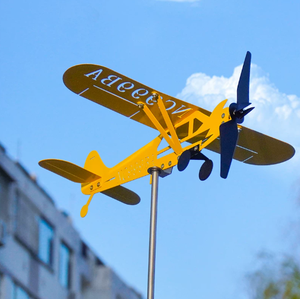 Grand <span class=keywords><strong>moulin</strong></span> à <span class=keywords><strong>vent</strong></span> décoratif d'extérieur pour jardin, figurine décorative de cour, modèle d'avion avec hélice rotative en métal - Product Image 3