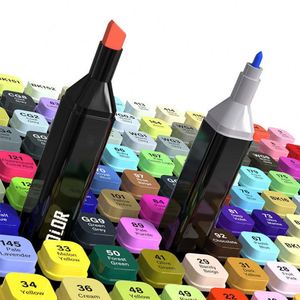 168pcs Portable Dual Tip Marker <b>Pens</b> Acrylic <b>Paint</b> Alcohol Based Quick Dry Non Toxic for Drawing Calligraphy Design - Product Image 3