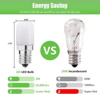 220V E14 tambour de séchage ampoule LED 2W blanc froid 6000K veilleuse avec base à vis candélabre pour un usage résidentiel