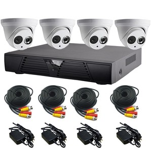 Kit DVR CCTV 4 canaux avec 4 caméras H.264, vision nocturne, système de surveillance de sécurité domestique - Product Image 4