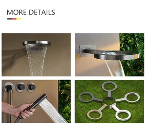 Conjunto de Ducha de Pared para Baño en Oro Cepillado - Product Image 2