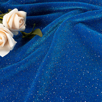 Listo para enviar terciopelo coreano estampado en caliente falda de tela de terciopelo dorado vestido de moda estrella polvo brillo tela de felpa
