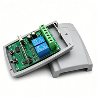 Récepteur universel de télécommande de porte de garage 433MHz 9V-24V 2CH commande de contrôleur de commutateur 433.92MHz Code fixe et Code roulant