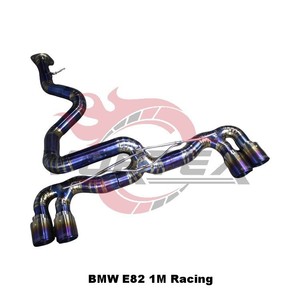 Système d'échappement sport performant Vortex Racing Titanium Catback pour BMW E82 1M Pie Cut Blue Burnt avec soupapes - Product Image 4