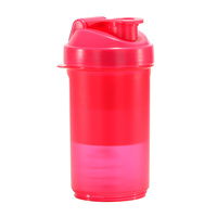 Bouteille shaker multifonctionnelle pour protéines avec compartiment de rangement